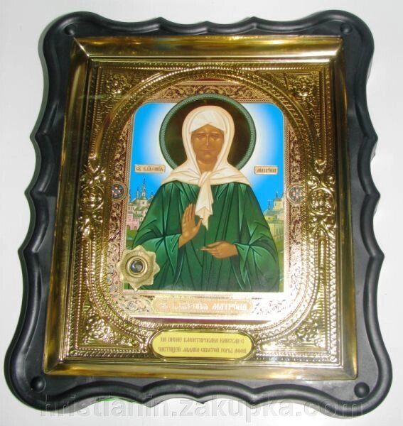 Ікона в пластиковому фігурному кіоті з ладаном, "Матрона" від компанії ІНТЕРНЕТ МАГАЗИН "ХРИСТИЯНИН" церковне начиння - фото 1