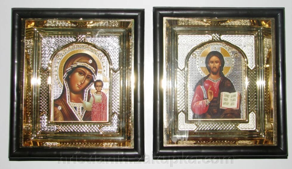 Ікони пара, в пластиковому кіоті, міні від компанії ІНТЕРНЕТ МАГАЗИН "ХРИСТИЯНИН" церковне начиння - фото 1