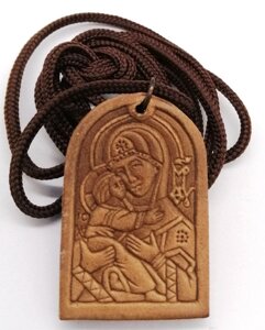 Медальйон шкіряний на шкіряній тасьмі, "Володимирська"