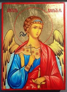 Икона византийская, "Ангел Хранитель" 17х23