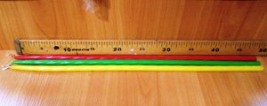 Свічки Великодні (комплект), червона, жовта, зелена. Висота 48 см.