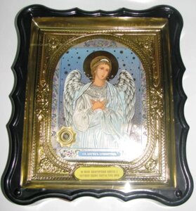 Ікона в пластиковому фігурному кіоті з ладаном, "Ангел Хранитель"