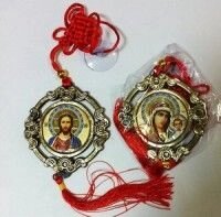 Підвіска ажурна з червоною ниткою від компанії ІНТЕРНЕТ МАГАЗИН "ХРИСТИЯНИН" церковне начиння - фото 1