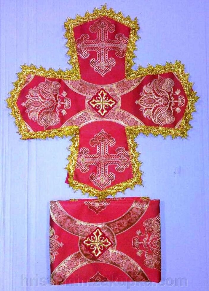 Покрівці з воздухом, червоні атласні від компанії ІНТЕРНЕТ МАГАЗИН "ХРИСТИЯНИН" церковне начиння - фото 1