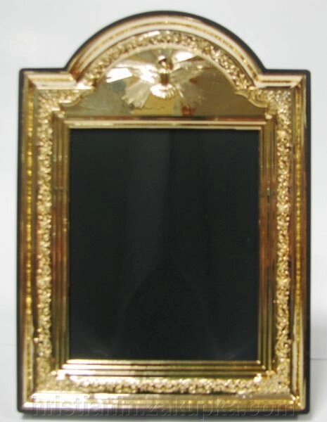 Рамка пластик "Голуб", з золотом 10х12 см. від компанії ІНТЕРНЕТ МАГАЗИН "ХРИСТИЯНИН" церковне начиння - фото 1