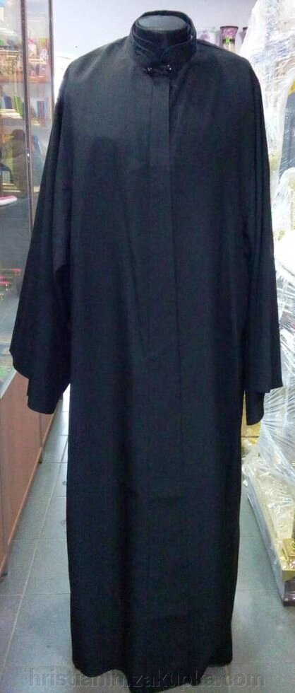 Ряса грецька чорна, габардин, розміри в асортименті. від компанії ІНТЕРНЕТ МАГАЗИН "ХРИСТИЯНИН" церковне начиння - фото 1