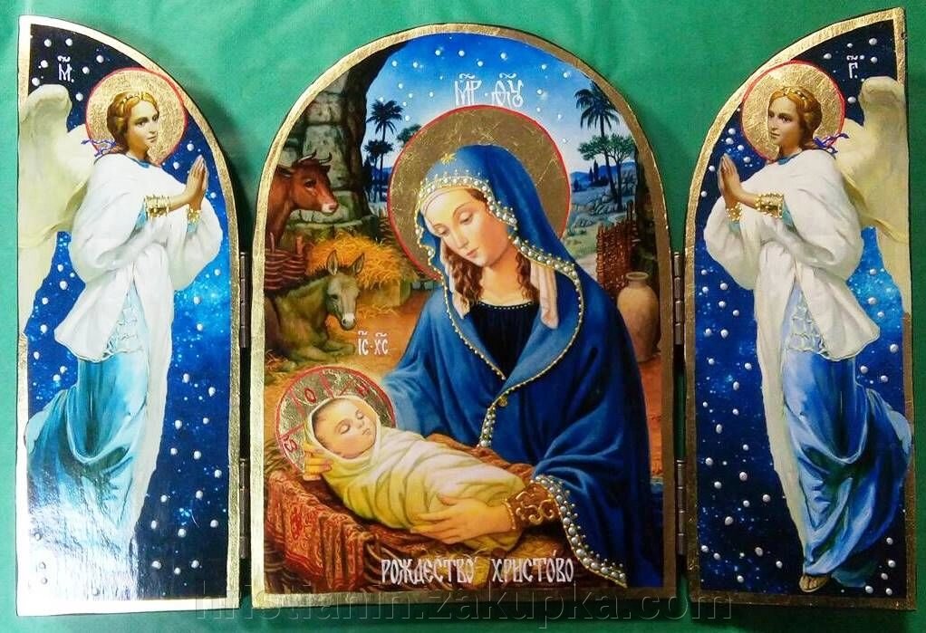 Складення дерев'яне "Синайський потрійний," Різдво Христове ", в подарунковій упаковці, 23х35 від компанії ІНТЕРНЕТ МАГАЗИН "ХРИСТИЯНИН" церковне начиння - фото 1