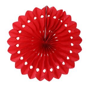 Гірлянда віяло декоративна 20 см червоний