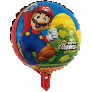 Кулька повітряна "Маріо"діаметр кульки 40см (без гелію)
