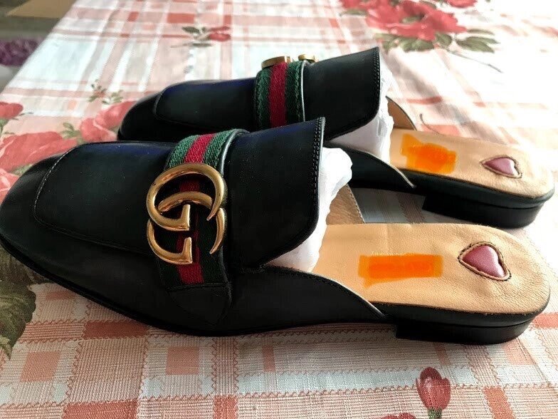 Красиві шкіряні шльопанці тапки Gucci від компанії Chaban Olha - фото 1