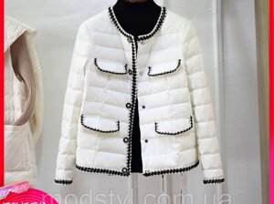 Під замовлення! Легка жіноча коротка куртка-пуховик, зимова біла куртка