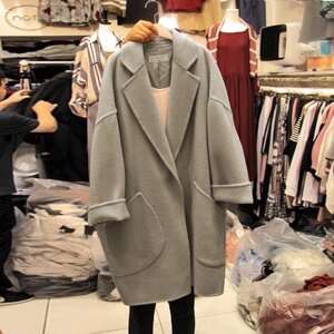 Під замовлення! Вовняна жіноче стильне вільне пальто-кокон, пальто великого розміру 3 кол