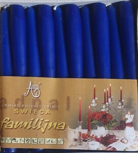 Свічка синя h-19 см (у коробці 30 шт.)