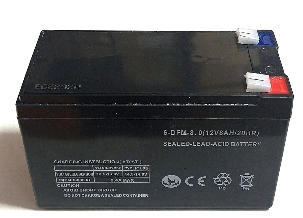 Акумулятор DFM-8 (GEL) 12 В 8 Ач від компанії ПО СПЕЦАНТЕНИ Зв'язок без перешкод! - фото 1