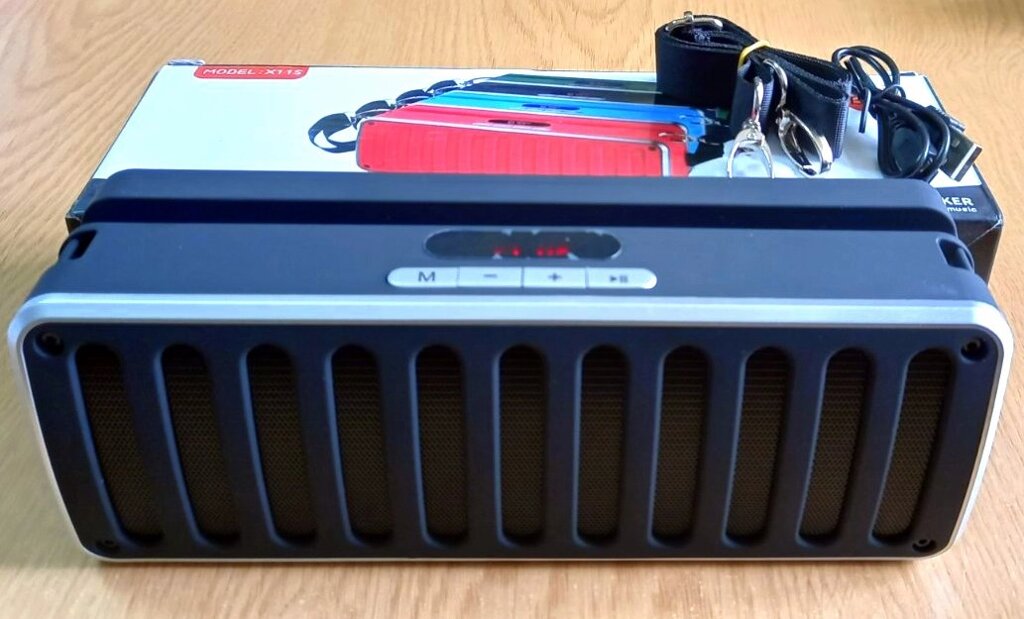 FM радио, Bluetooth колонка SPS X11S LCD, MP3 (TF/USB), AUX, мощность 5 Вт х 2, 1200 мАч ##от компании## ПО СПЕЦАНТЕННЫ Связь без преград! - ##фото## 1