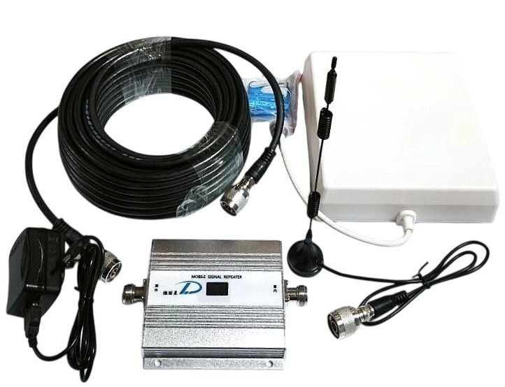 GSM 4G підсилювач мобільного зв'язку та інтернету HB-16GD 900/1800 MГц з антенами та кабелем, комплект від компанії ПО СПЕЦАНТЕНИ Зв'язок без перешкод! - фото 1