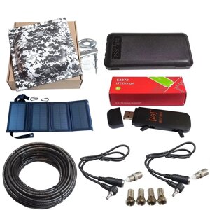 Автономний 4G інтернет комплект - USB модем Wi-Fi з антеною, сонячним зарядним пристроєм, повербанком