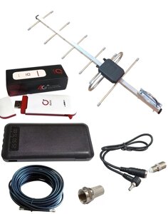 Інтернет-комплект 4G польовий (USB WIi-Fi модем-роутер, антена 900 МГц, кабель, антений адаптер, повербанк)