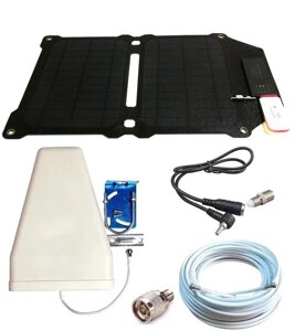 Автономний комплект для інтернету 3G/4G інтернету - модем, антена, сонячний зарядний пристрій 1400 мАг, 5 Вт