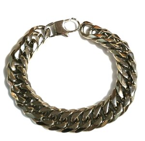 Широкий браслет із нержавіючої сталі 19 см, ширина 14 мм