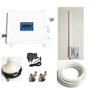 Підсилювач мобільного зв'язку та інтернету KD-2070-GDW 900/1800/2100 з антенами, комплект, 400-600 кв. м.