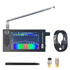 Радіоприймач SDR V5 100 кГц-149МГц з короткохвильовим DSP-діапазоном, демодуляція CW, AM, SSB, WFM, FM, кольоровий екран