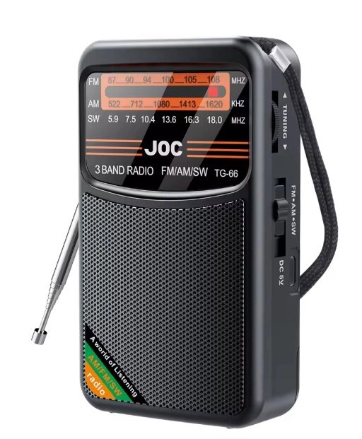 Радіоприймач портативний FM/AM/SW TG66BL, DCP чіп, акумулятор 1000 мАг, стерео динамік 4 Ом 3 Вт, 3,5 мм jack від компанії ПО СПЕЦАНТЕНИ Зв'язок без перешкод! - фото 1