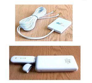 USB wi-fi модем роутер 3G/4G LTE mimo ZTE MF79U з антеною 2.8 дб та power bank 20000 маг