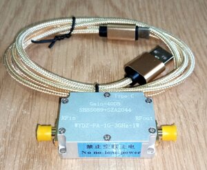 Підсилювач радіосигналів 1G-3G 1W 40dB, TZT SBB5089 + SZA2044, ВЧ модуль односторонній мікрохвильовий