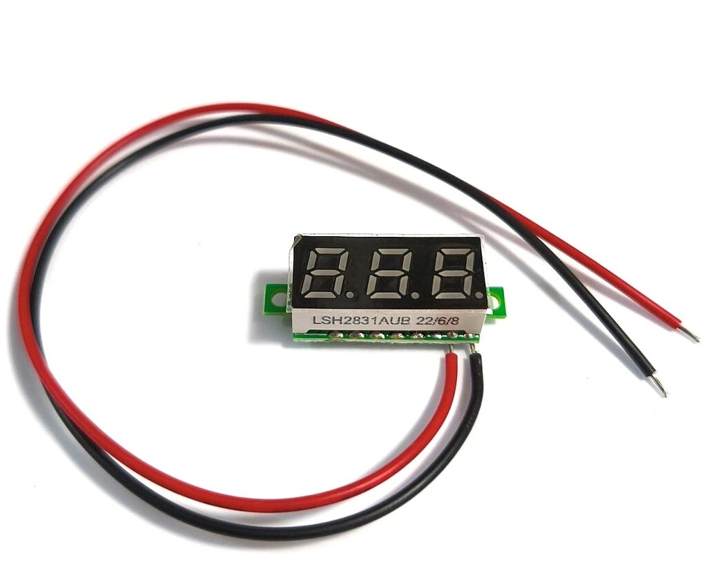 Вольтметр цифровий 0.4-30В LSH2831AUB 22/6/8 LED синій від компанії ПО СПЕЦАНТЕНИ Зв'язок без перешкод! - фото 1