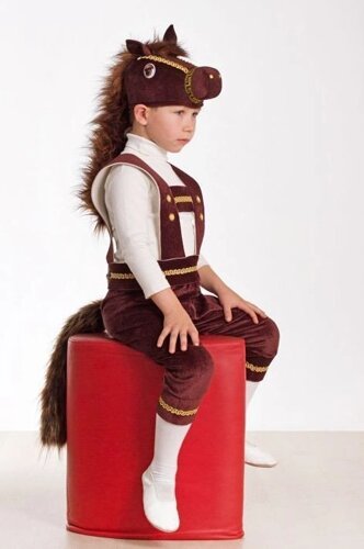 Новорічний костюм для дітей "Конячка"коричнева)