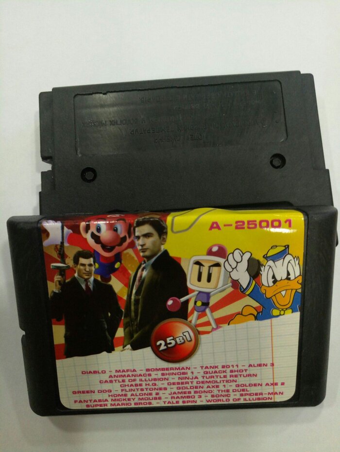 Картридж Sega 16bit Збірник 25 в 1 А-25001