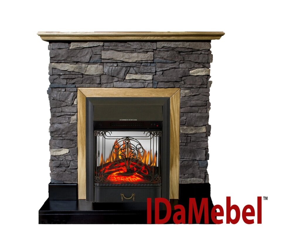 Камінокомплекти IDaMebel Gemma Majestic Black від компанії Магазин опалення та Сантехніки - «Печі Маркет» - фото 1