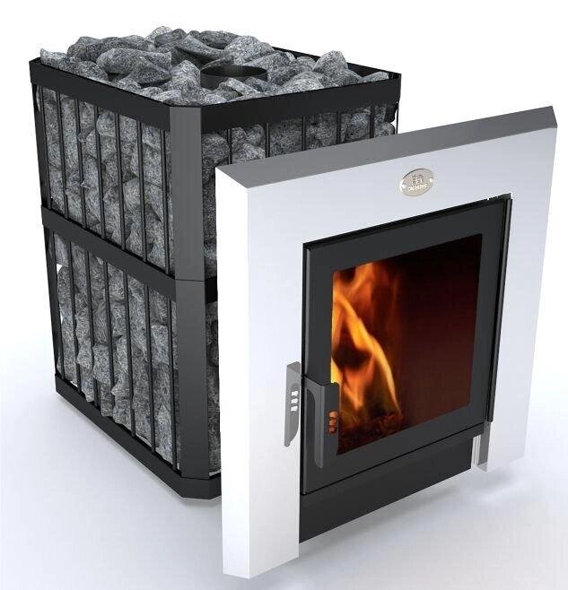 Піч-кам'янка Новаслав пруток-панорама ПКС-04 П С3 (до 26 м. куб) від компанії Магазин опалення та Сантехніки - «Печі Маркет» - фото 1