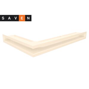 Вентиляційна решітка для каміна кутова права SAVEN Loft Angle 60х600х400 кремова