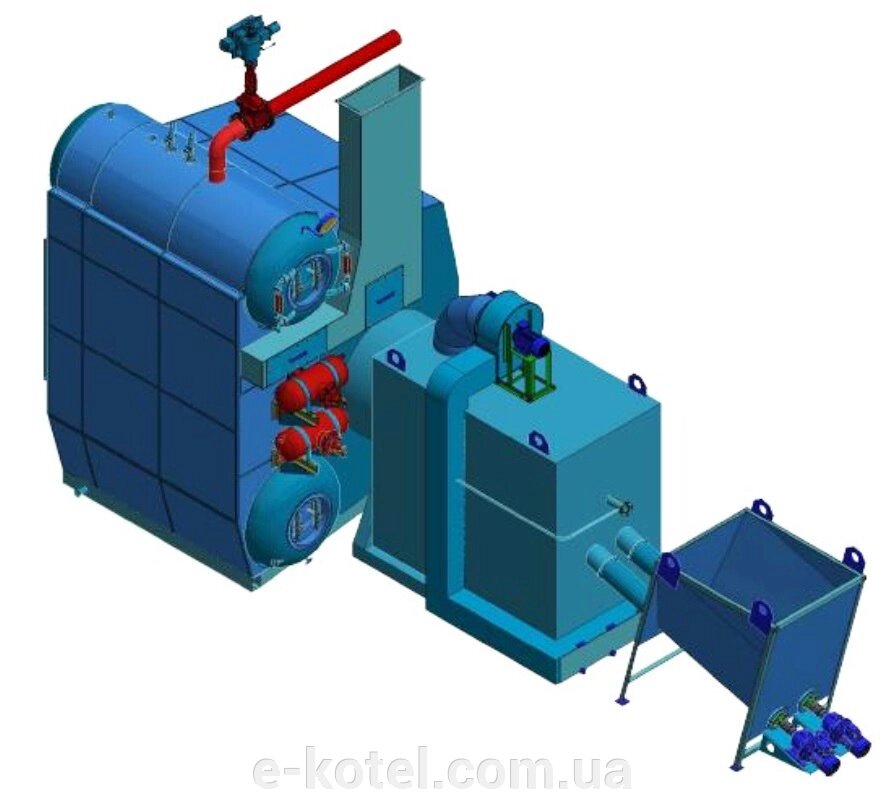 Котел Е (ДЕ) -4-1,4ГМо з Предтопком (тріска, лузга, пелети) від компанії Монастирищенський завод котельного обладнання - фото 1