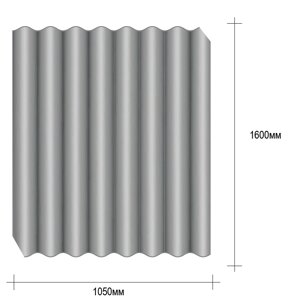 Безасбестовий шифер 5,8 х1050х1600 мм