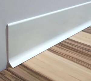 Плінтус білий алюмінієвий підлоговий BEST DEAL 3/80 висота 80 мм, довжина 2,5 м