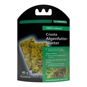 Dennerle Корм для креветок Dennerle Nano Algenfutterblatter, 40 шт. зі 100% натуральних водоростей (5917)