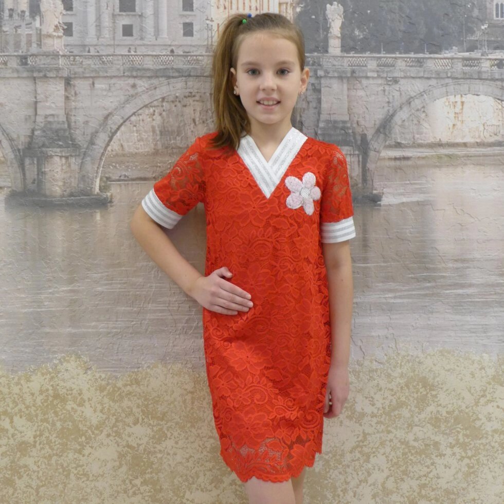 Гипюровое плаття для дівчаток від компанії МоДнАтУфЛя - фото 1