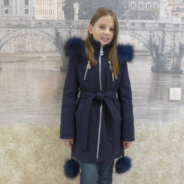 Пальто зимове кашемірове для дівчаток від компанії МоДнАтУфЛя - фото 1