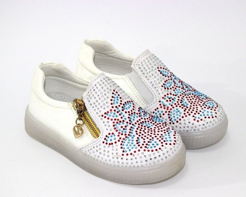 Туфлі білі для дівчаток від компанії МоДнАтУфЛя - фото 1