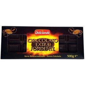 Шоколад Dolciando Cioccolato Extra Fondente Чорний 50% 500р.
