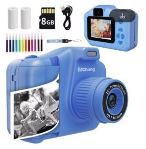 Дитячий фотоапарат з функцією миттєвого друку, цифровим Zoom. 8Gb