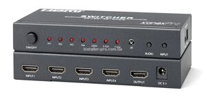 KanexPro SW-HD4X1AUD4K 4x1 HDMI комутатор з цифровим аудіо і 4K