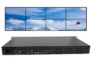 LM-TV08 відеоконтроллер 2x4, HDMI, VGA, AV, USB LED / LCD, обертання 180 °