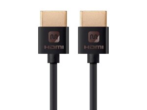 MP13586 Тонкий високошвидкісний кабель HDMI 4K, 18Gbps, чорний, довжина 1,80 м (6фут)