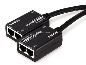 MP8121 HDMI Подовжувач де використовується 2 кручені пари Cat5e або CAT6, подовжує до 30 м.