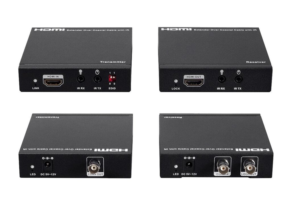 MP16047 Комплект Blackbird HDMI Extender по одному коаксіальному кабелю RG-6 до 100 м з двонаправленим IR і Loop Out - огляд