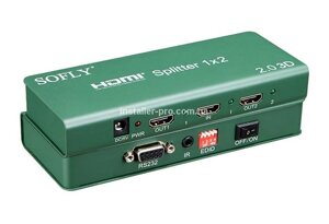 SFX911-2 спліттер HDMI 1x2, версія 2.0, 4K і 3D